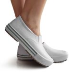 Sapato-tenis antiderrapante Soft Works BB80 branco